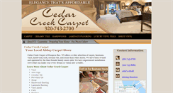 Desktop Screenshot of cedarcreekcarpet.com