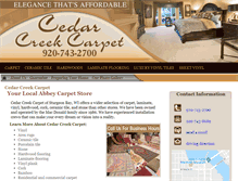 Tablet Screenshot of cedarcreekcarpet.com